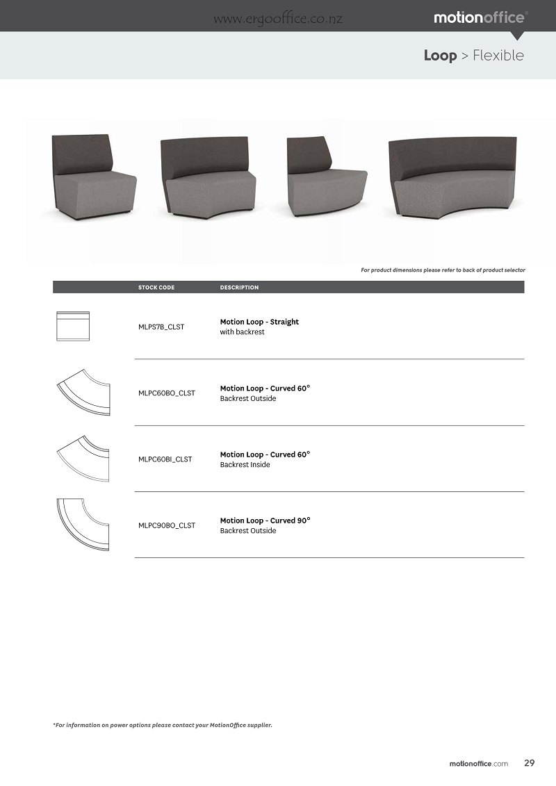 MotionOffice Product Selector  Ergo 17 E Page 29