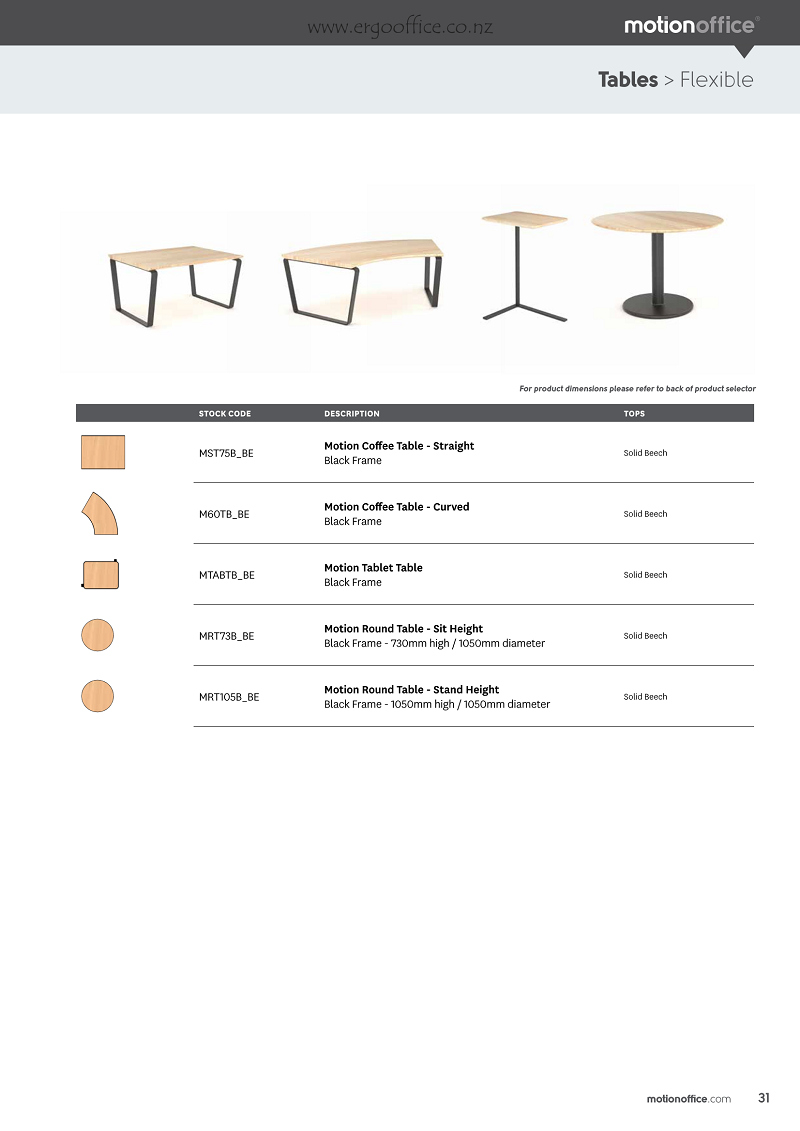 MotionOffice Product Selector  Ergo 17 E Page 31