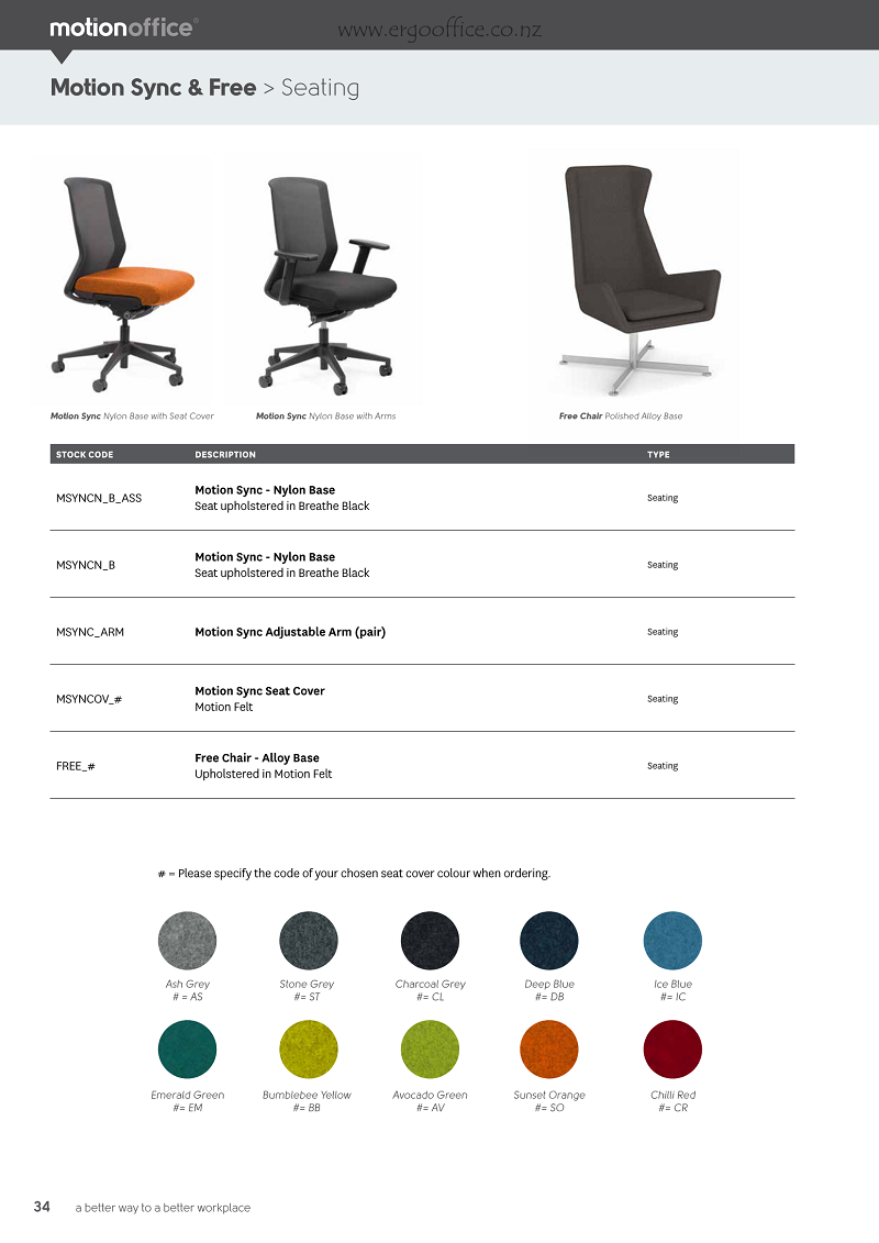 MotionOffice Product Selector  Ergo 17 E Page 34