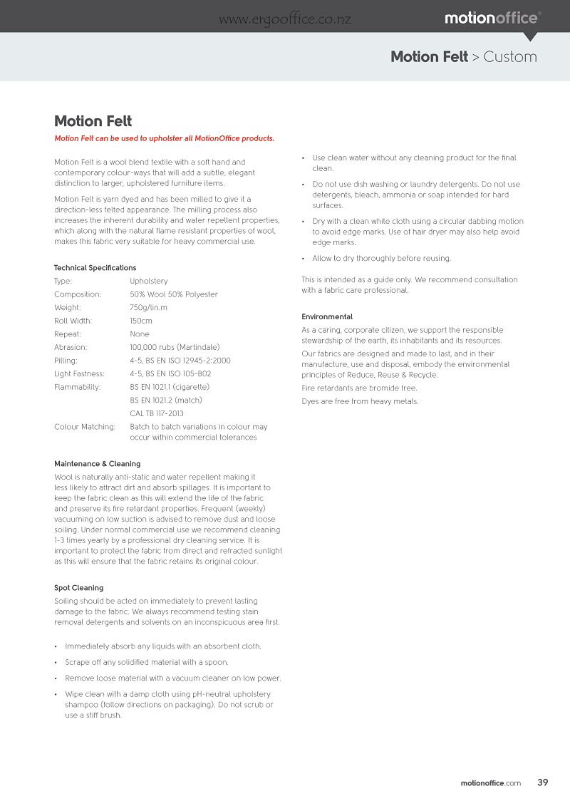 MotionOffice Product Selector  Ergo 17 E Page 39