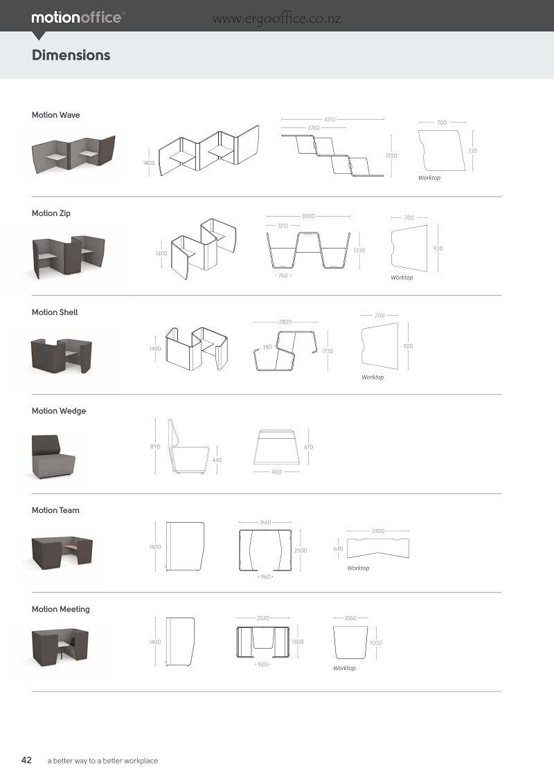 MotionOffice Product Selector  Ergo 17 E Page 42