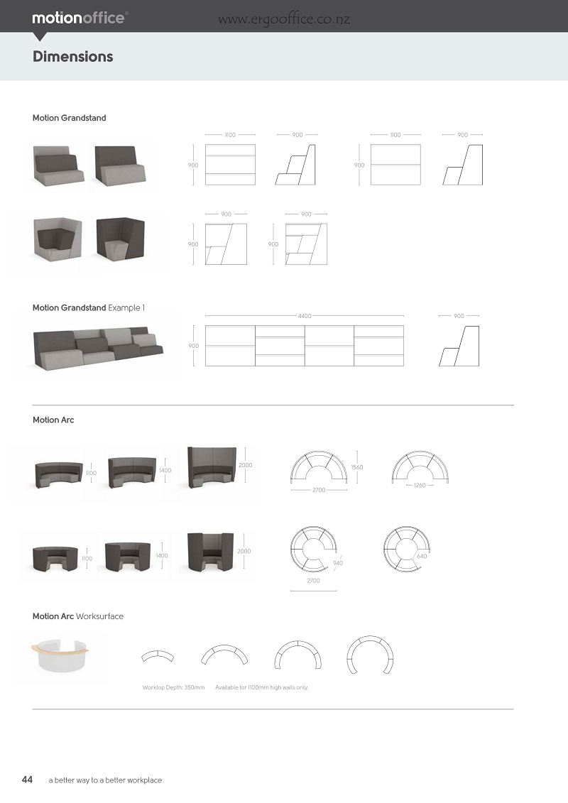 MotionOffice Product Selector  Ergo 17 E Page 44