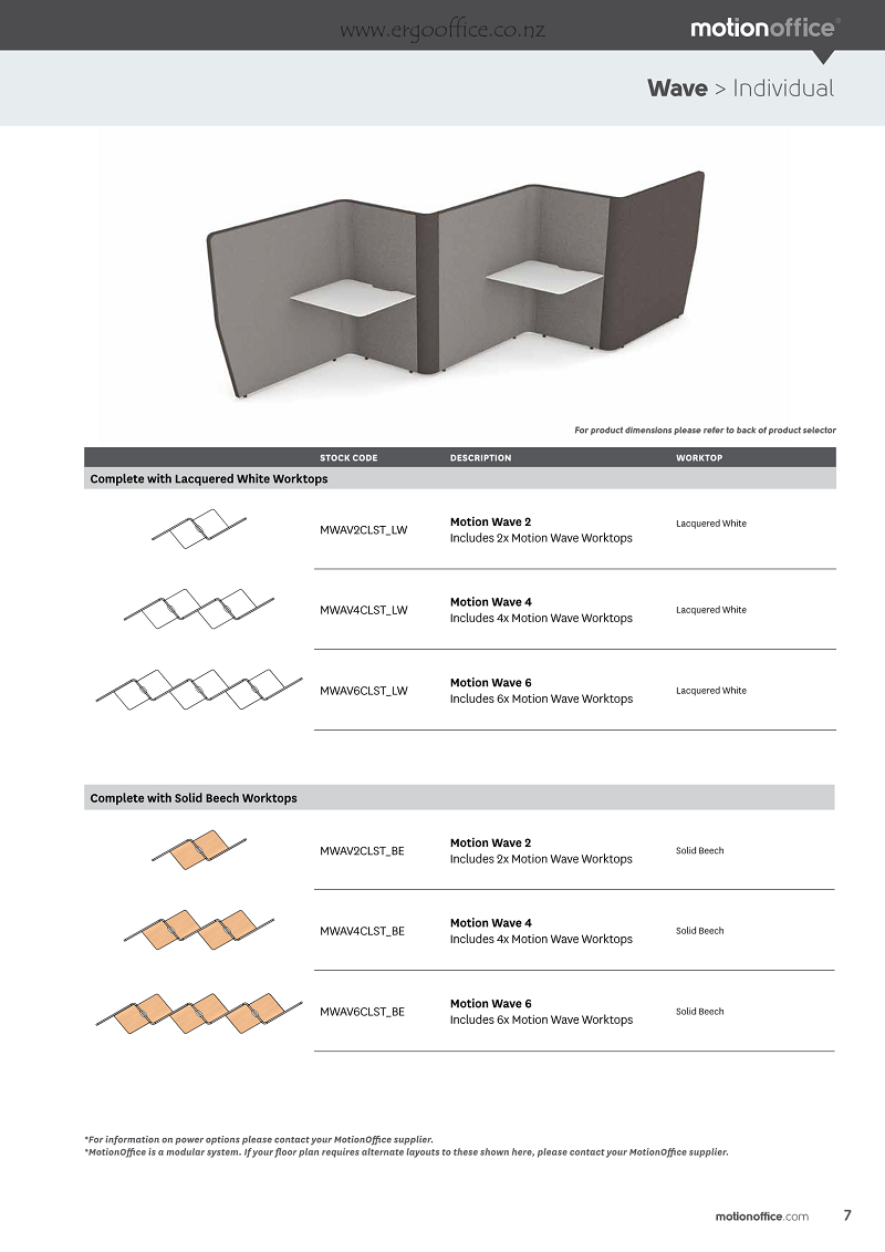 MotionOffice Product Selector  Ergo 17 E Page 7